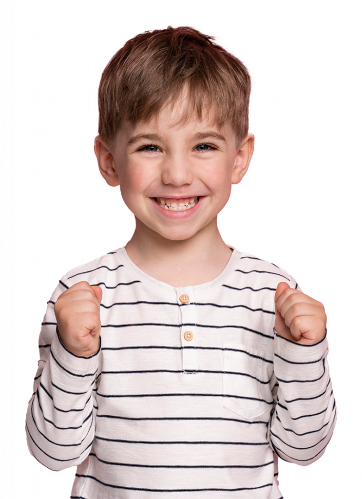 Kind weiß gestreift